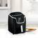 Angle. PowerXL - 7qt. Digital Steamer Air Fryer - Black.