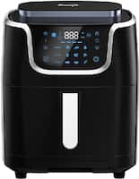 PowerXL - 7qt. Digital Steamer Air Fryer - Black - Front_Zoom