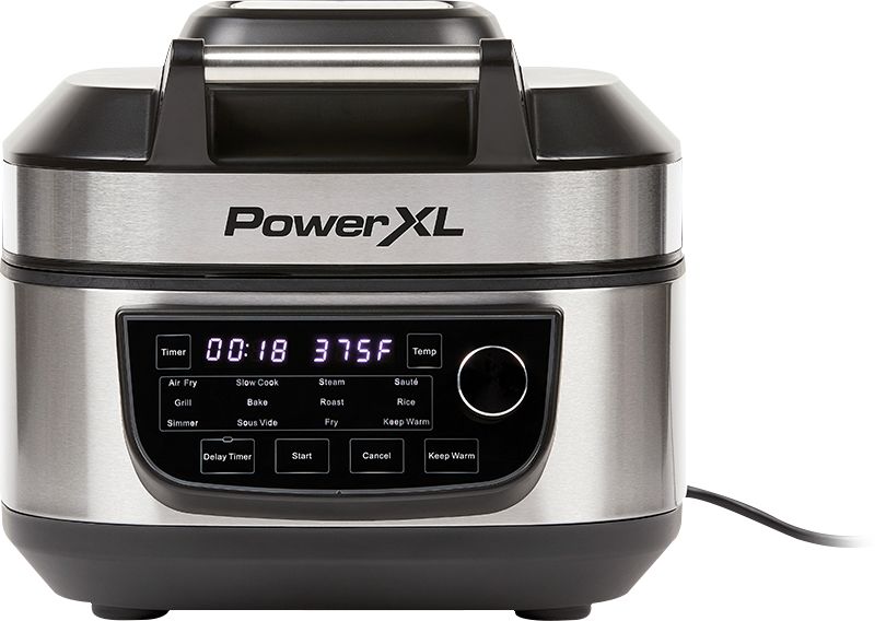 PowerXL 6qt Grill Air Fryer Combo Silver PXL-GAFC - Best Buy