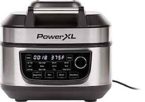 PowerXL - 6qt Digital Grill Air Fryer Combo - Silver - Front_Zoom