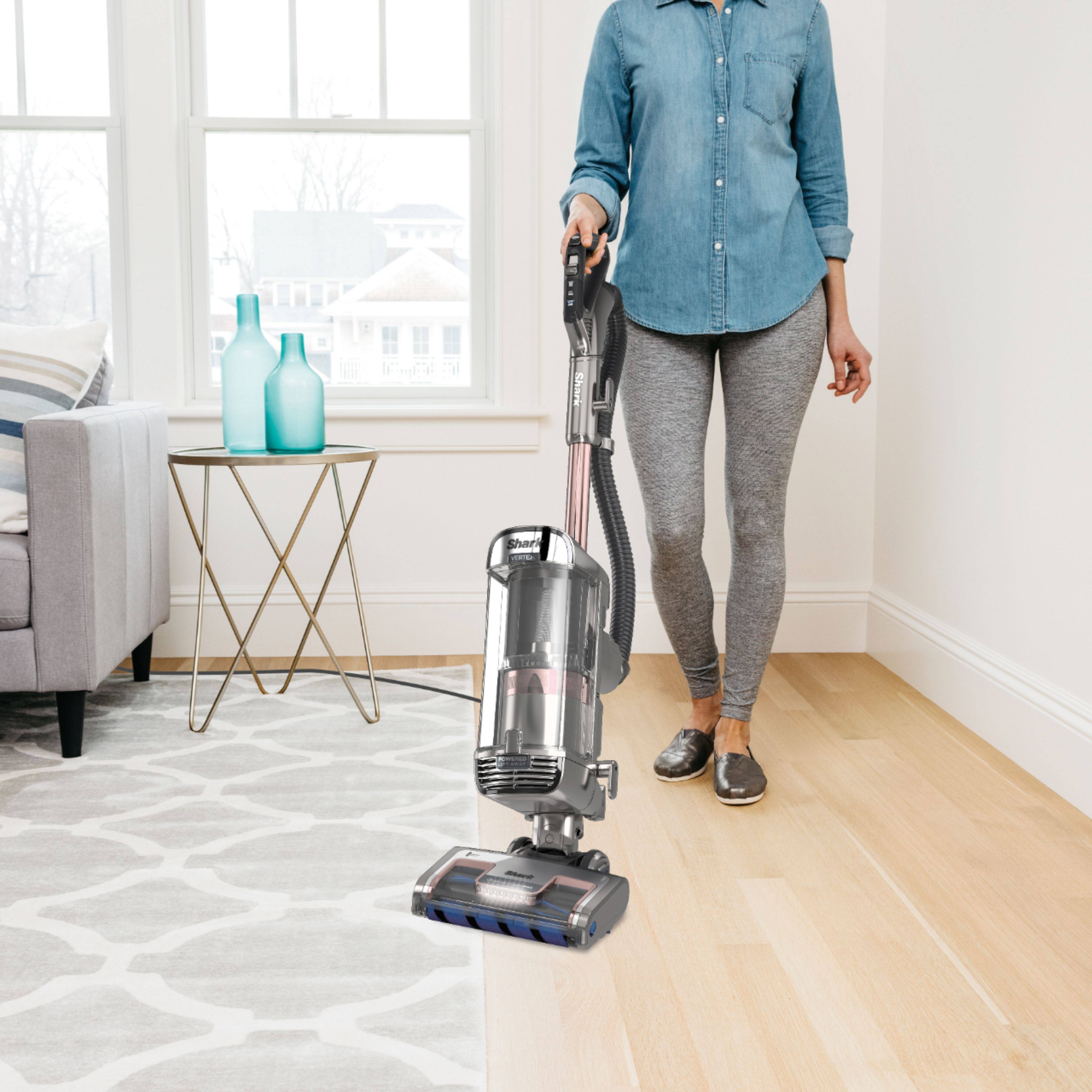 Alt View 14. Shark - Vertex DuoClean PowerFin Upright Vacuum with Powered Lift-Away and Self-Cleaning Brushroll - Rose Gold.