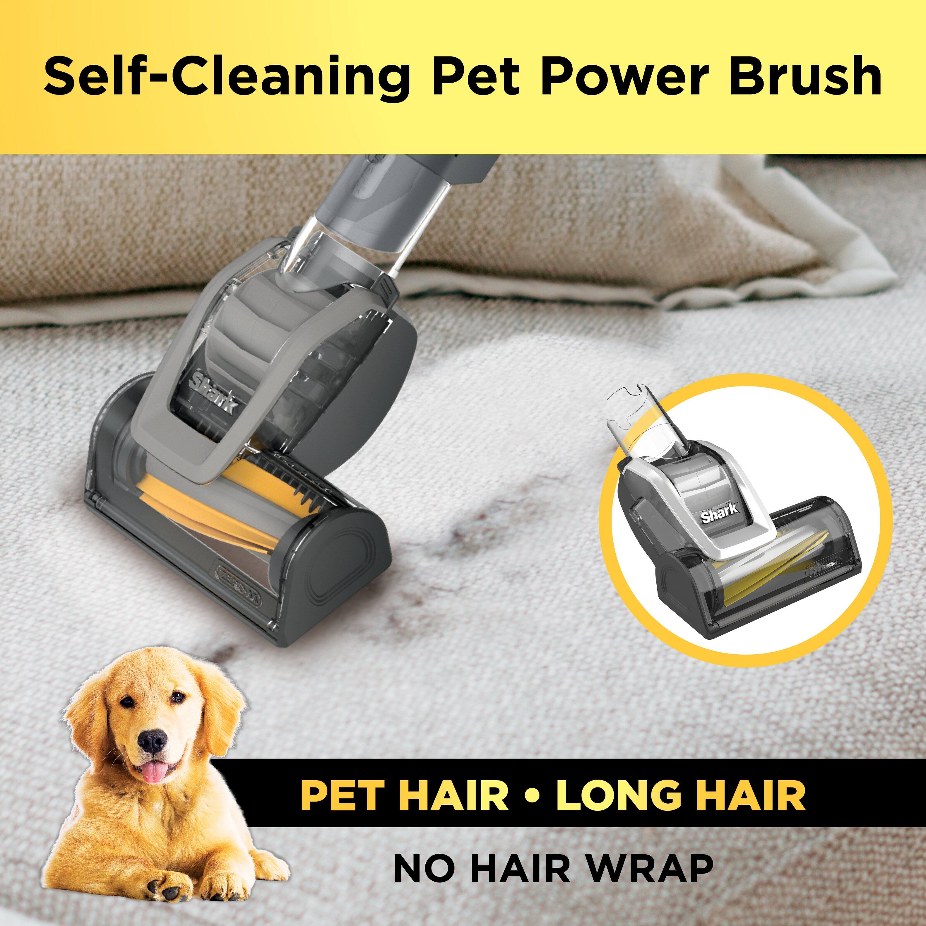 Self-Cleaning Pet Power Brush Shark Shark 2N F3 PET HAIR LONG HAIR NO HAIR WRAP