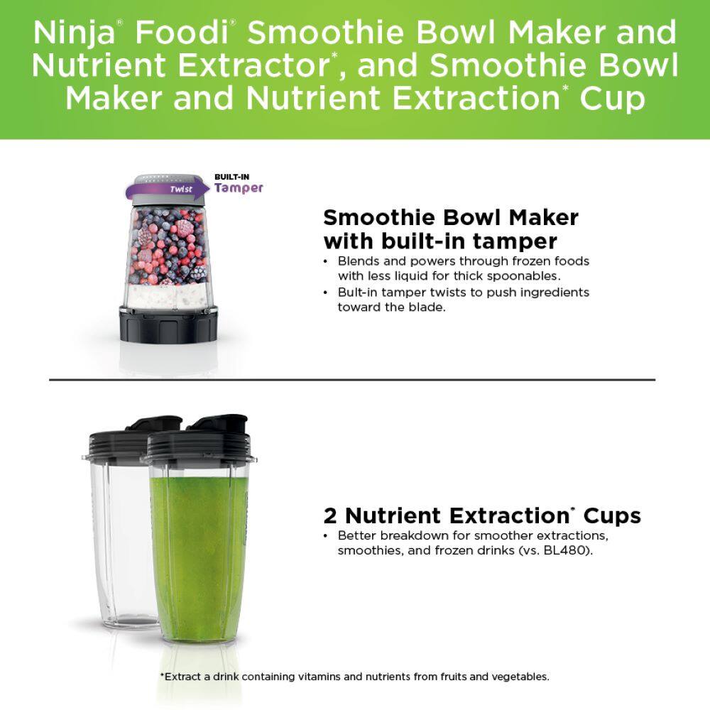 Ninja V700 Foodi Smoothie Bowl Maker comparison chart almond butter