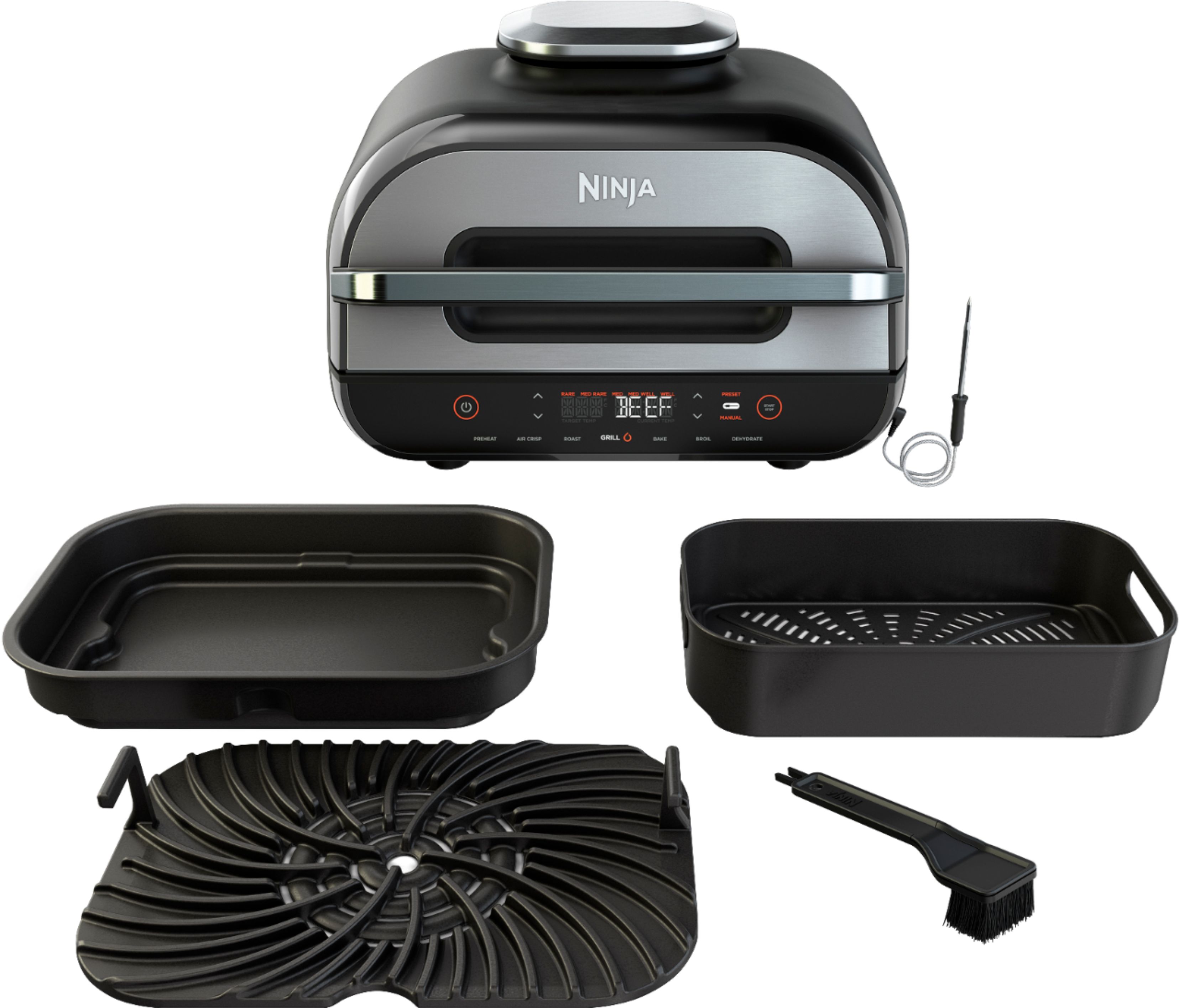 NinjaA Foodi Smart XL 4-in-1 Indoor Grill With Air Fryer FG550 Roast And Bake 