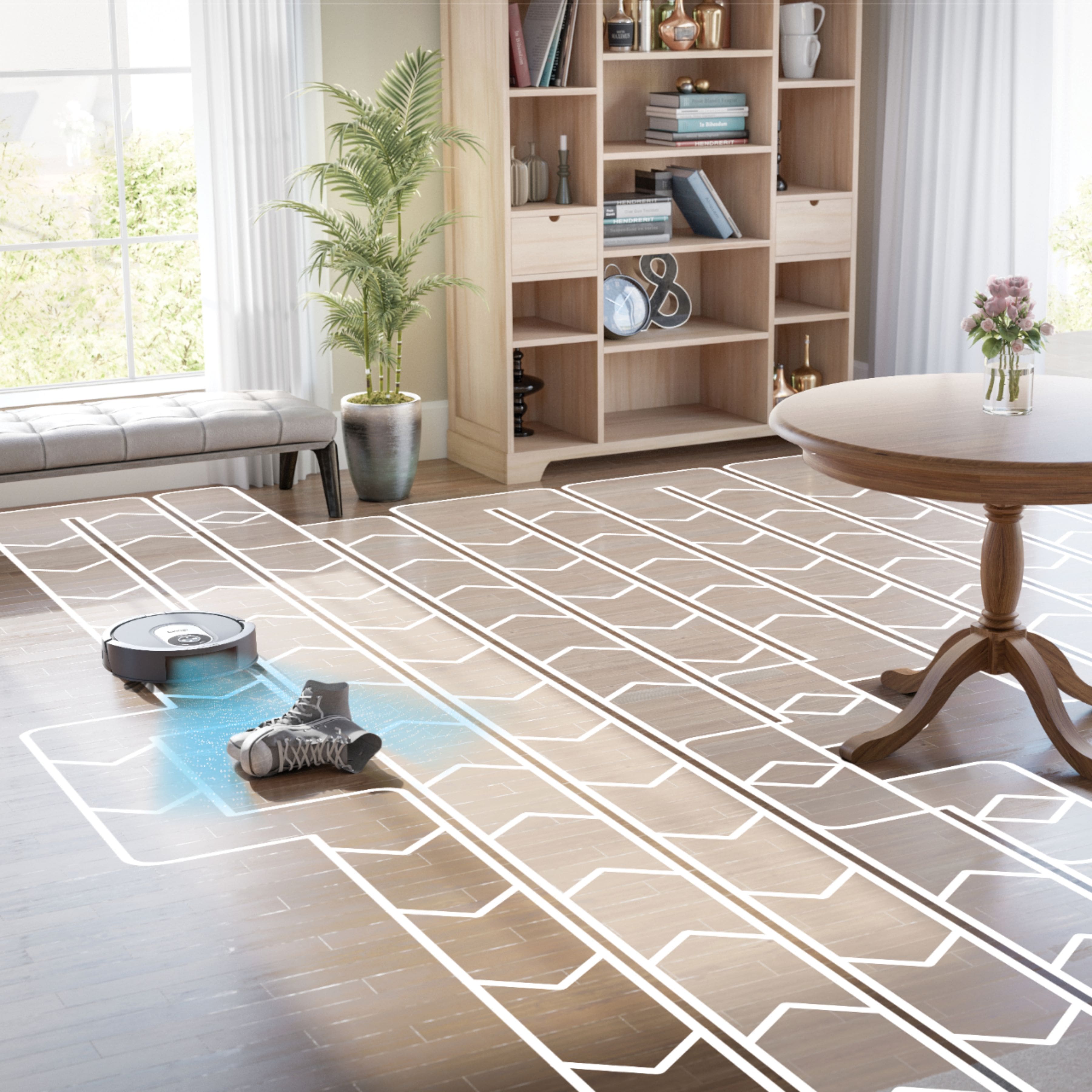 Angle. Shark - AI Robot Vacuum RV2001 with Self Cleaning Brushroll, Object Detection, Wi Fi - Gray.