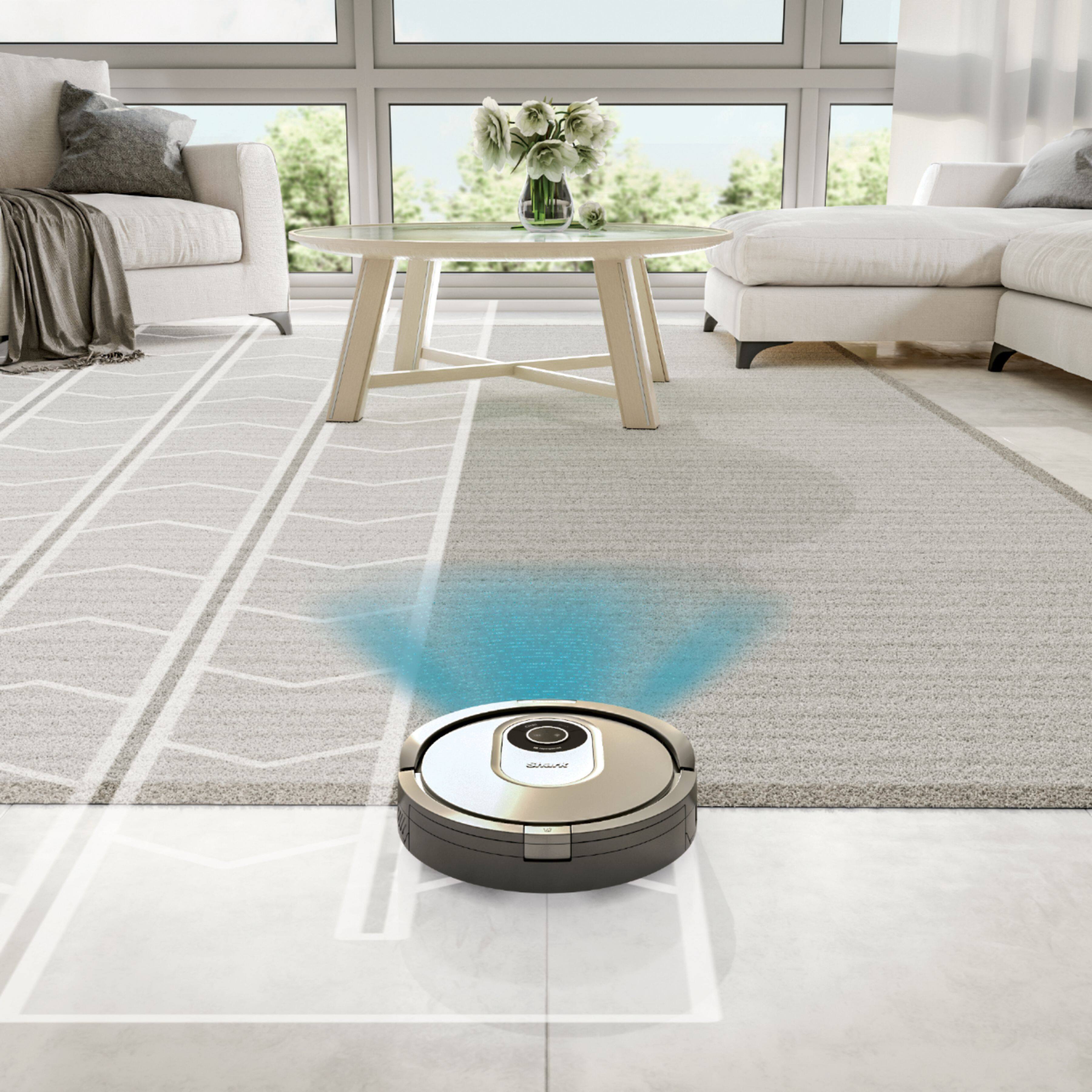 Alt View 16. Shark - AI Robot Vacuum RV2001 with Self Cleaning Brushroll, Object Detection, Wi Fi - Gray.
