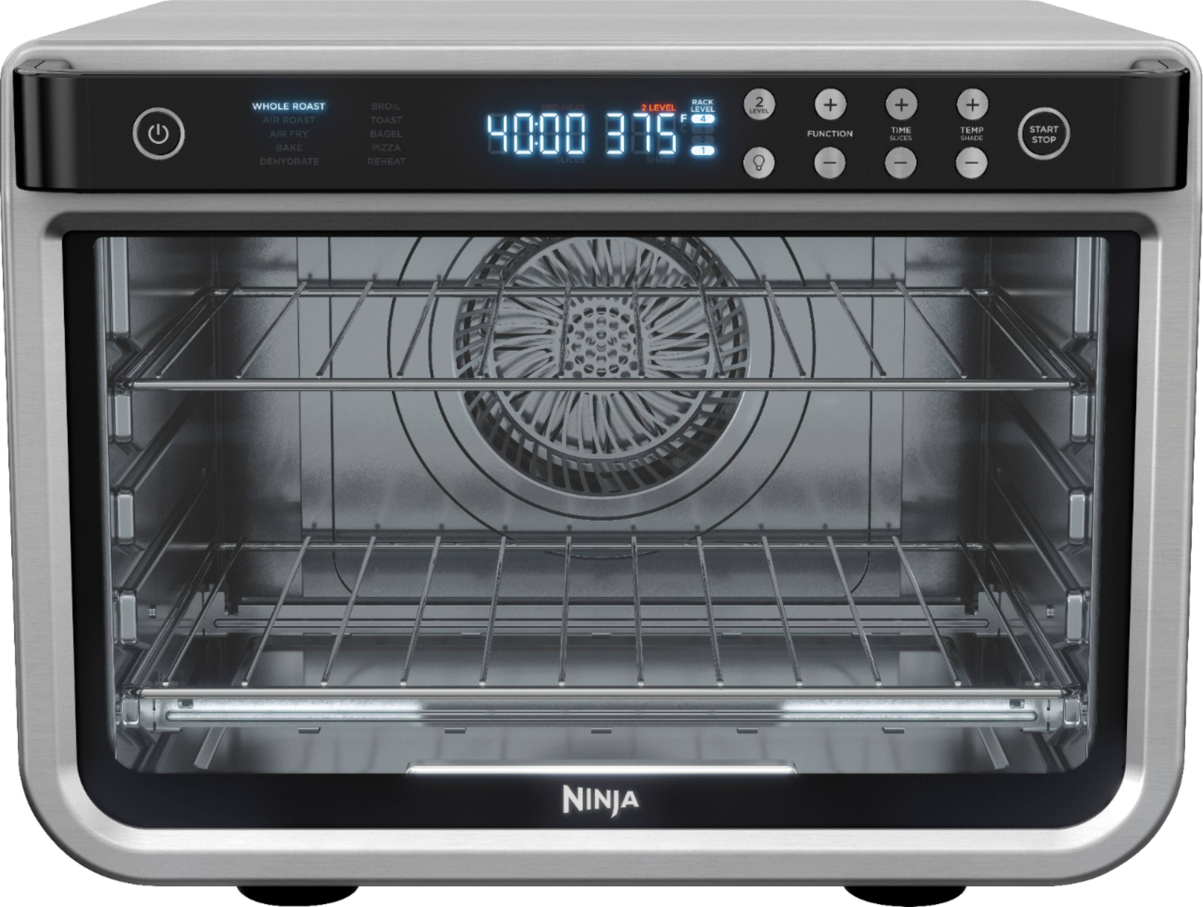 Left. Ninja - Foodi 10-in-1 XL Pro Air Fry Oven, Dehydrate, Reheat - Stainless Steel.