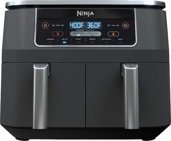 NINJA Foodi 6 qt. 5 in-1 2-Basket Black Air Fryer with DualZone Technology  DZ090 DZ090 - The Home Depot