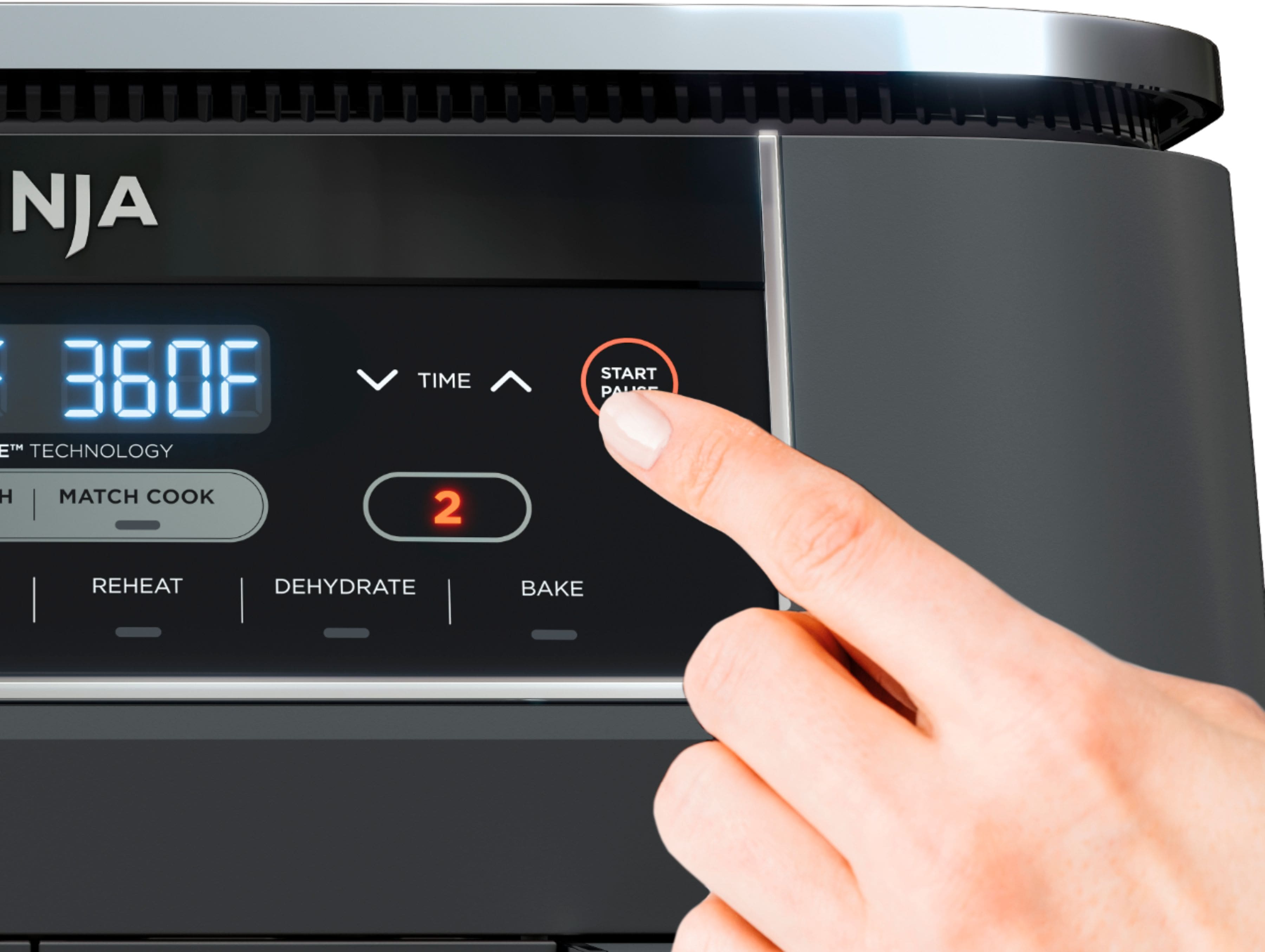 Alt View 11. Ninja - Foodi 6-in-1 8-qt. 2-Basket Air Fryer with DualZone Technology & Air Fry, Roast, Broil, Bake, Reheat & Dehydrate - Dark Gray.