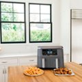 Alt View 13. Ninja - Foodi 6-in-1 8-qt. 2-Basket Air Fryer with DualZone Technology & Air Fry, Roast, Broil, Bake, Reheat & Dehydrate - Dark Gray.