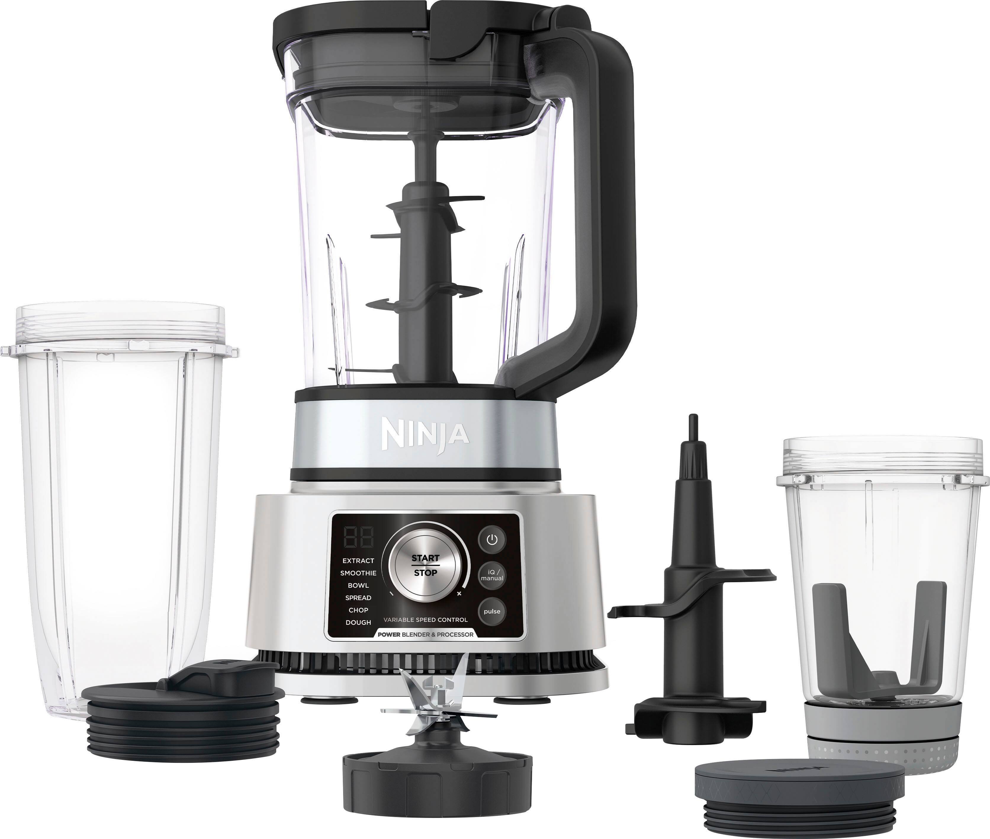 Alt View 1. Ninja - Foodi Power Blender & Processor System, Smoothie Bowl Maker & Nutrient Extractor*, 1400WP smartTORQUE 6 Auto-iQ - Silver.