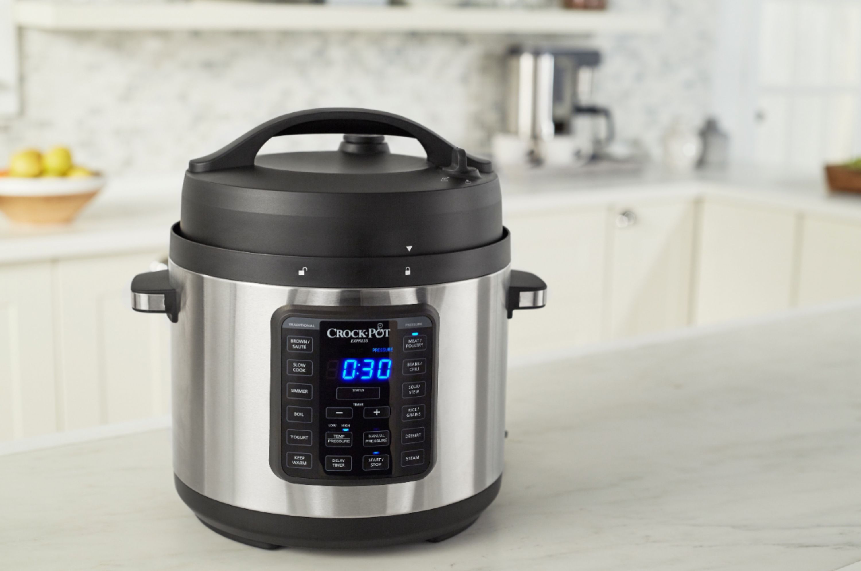 Crock-Pot® Express 6-Qt Oval Max Pressure Cooker, Stainless Steel
