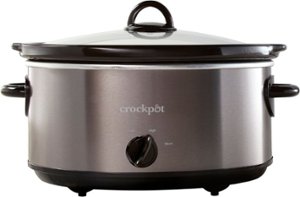 Crock-Pot - 6-Quart Manual Slow Cooker - Black Stainless Steel - Front_Zoom