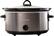 Front. Crock-Pot - 6-Quart Manual Slow Cooker - Black Stainless Steel.