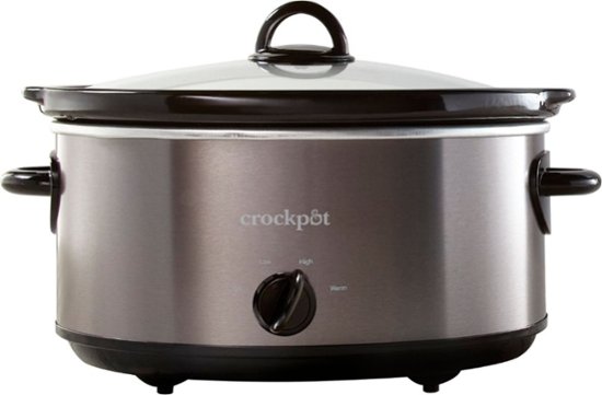 Crockpot 7 Quart Manual 3 Cooking Mode Slow Cooker with Lid - Black