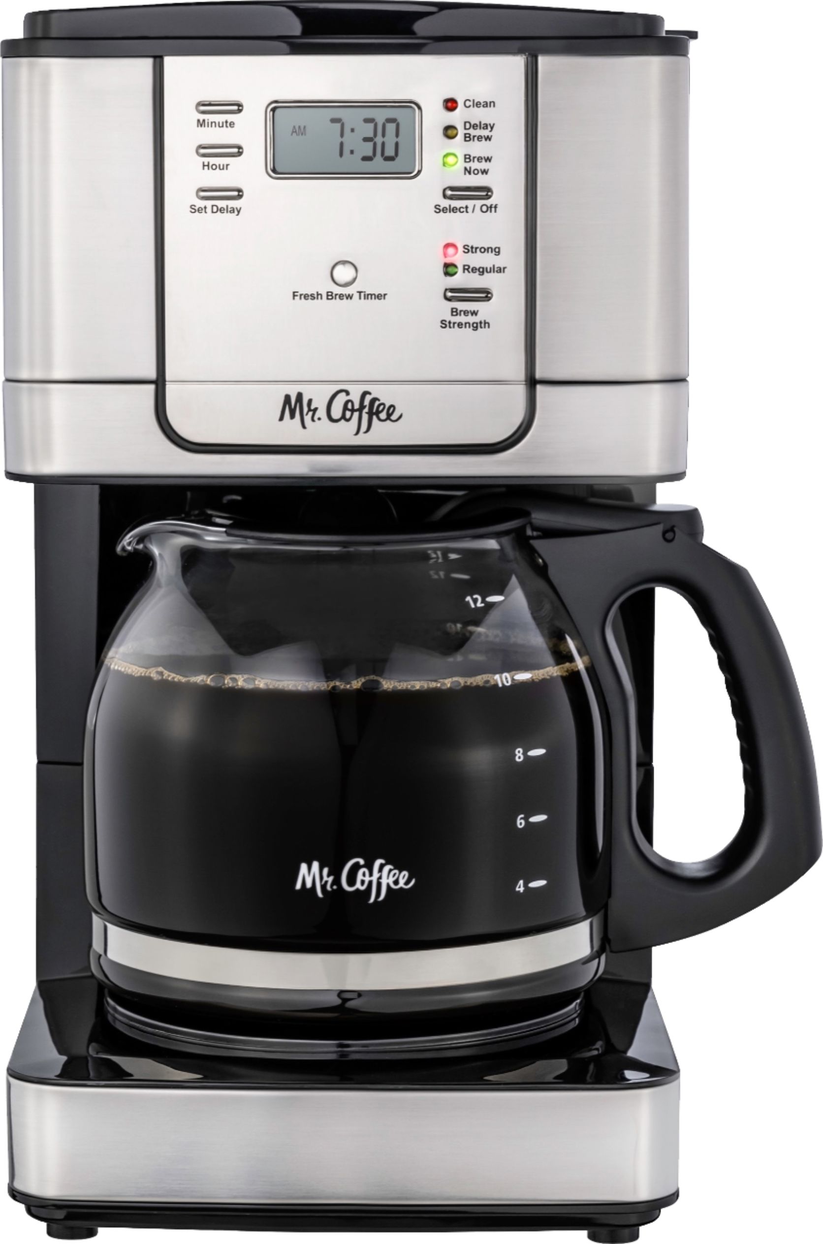 Mr. Coffee 12-Cup Coffee Maker with Strong Brew Selector Stainless