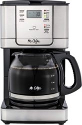 Mr. Coffee - 12-Cup Coffee Maker with Strong Brew Selector - Stainless Steel - Front_Zoom