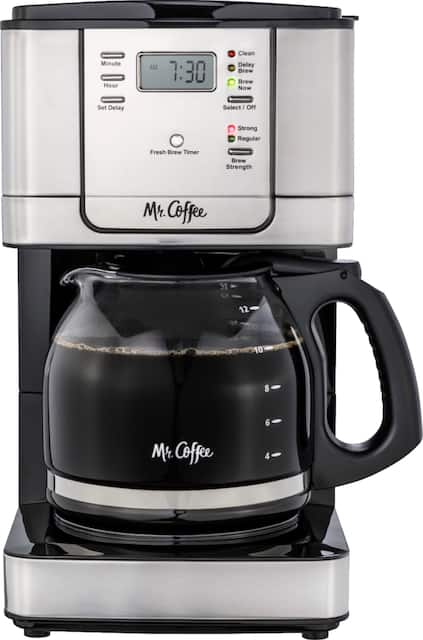 Mr. Coffee 12 Cup Coffee Maker with Strong Brew Selector Stainless