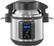 Front. Crock-Pot - 8-Qt. Express Crock Programmable Slow Cooker and Pressure Cooker with Air Fryer Lid - Stainless Steel.