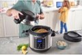 Alt View Zoom 1. Crock-Pot - 8-Qt. Express Crock Programmable Slow Cooker and Pressure Cooker with Air Fryer Lid - Stainless Steel.