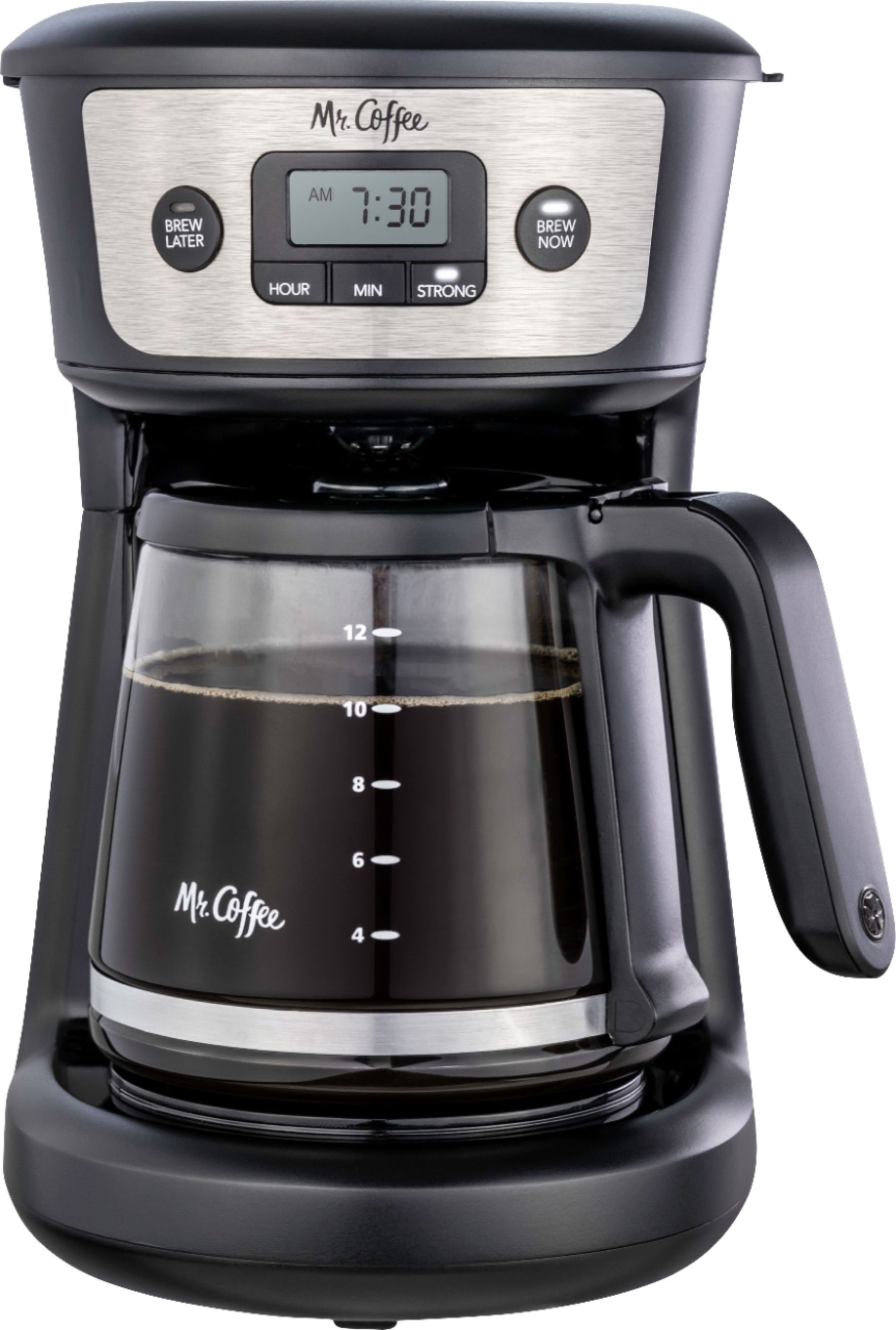 Mr. Coffee 12-Cup Coffee Maker, Strong Brew Selector and Reusable Coffee  Filter Stainless Steel 2129927 - Best Buy