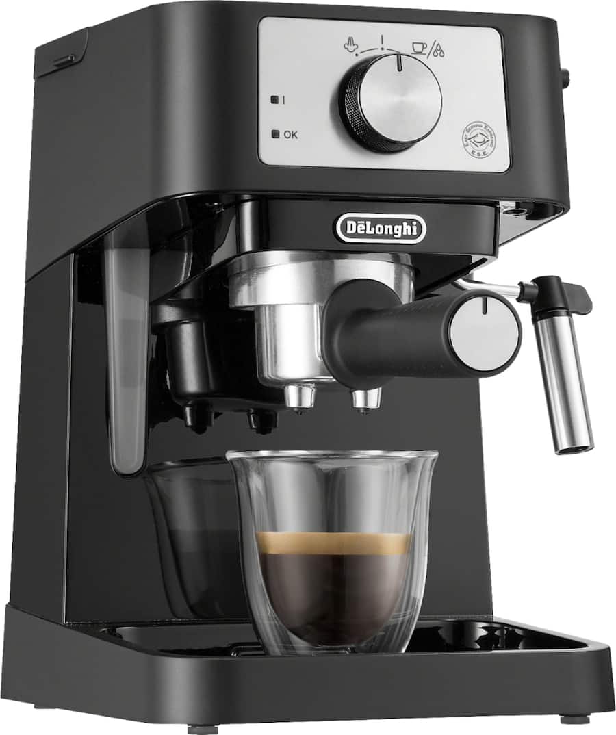 De'Longhi Stilosa 15 Bar Pump Espresso Machine Black and Stainless De'Longhi Stilosa 15 Bar Pump Espresso Machine Black and Stainless