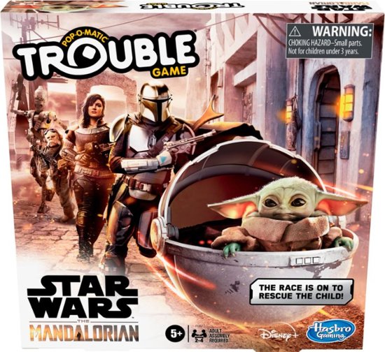 Front Zoom. Hasbro Gaming - Trouble: Star Wars The Mandalorian Edition.