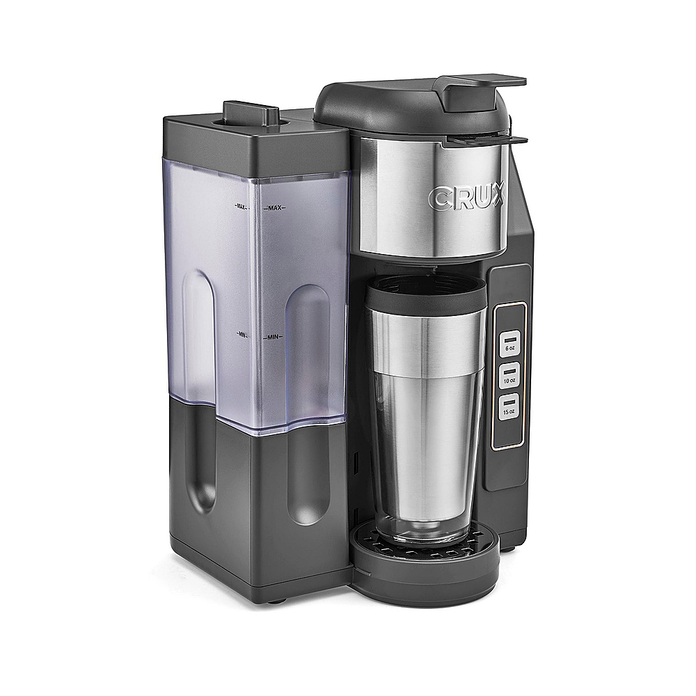 Left View: Sensio - CRUX K-Cup Single Serve with Water Tank - Gray