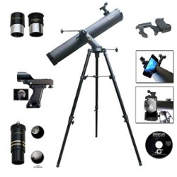 Cassini - 1000mm x 120mm Reflector Telescope with Smartphone Adapter - Black - Alt_View_Zoom_11