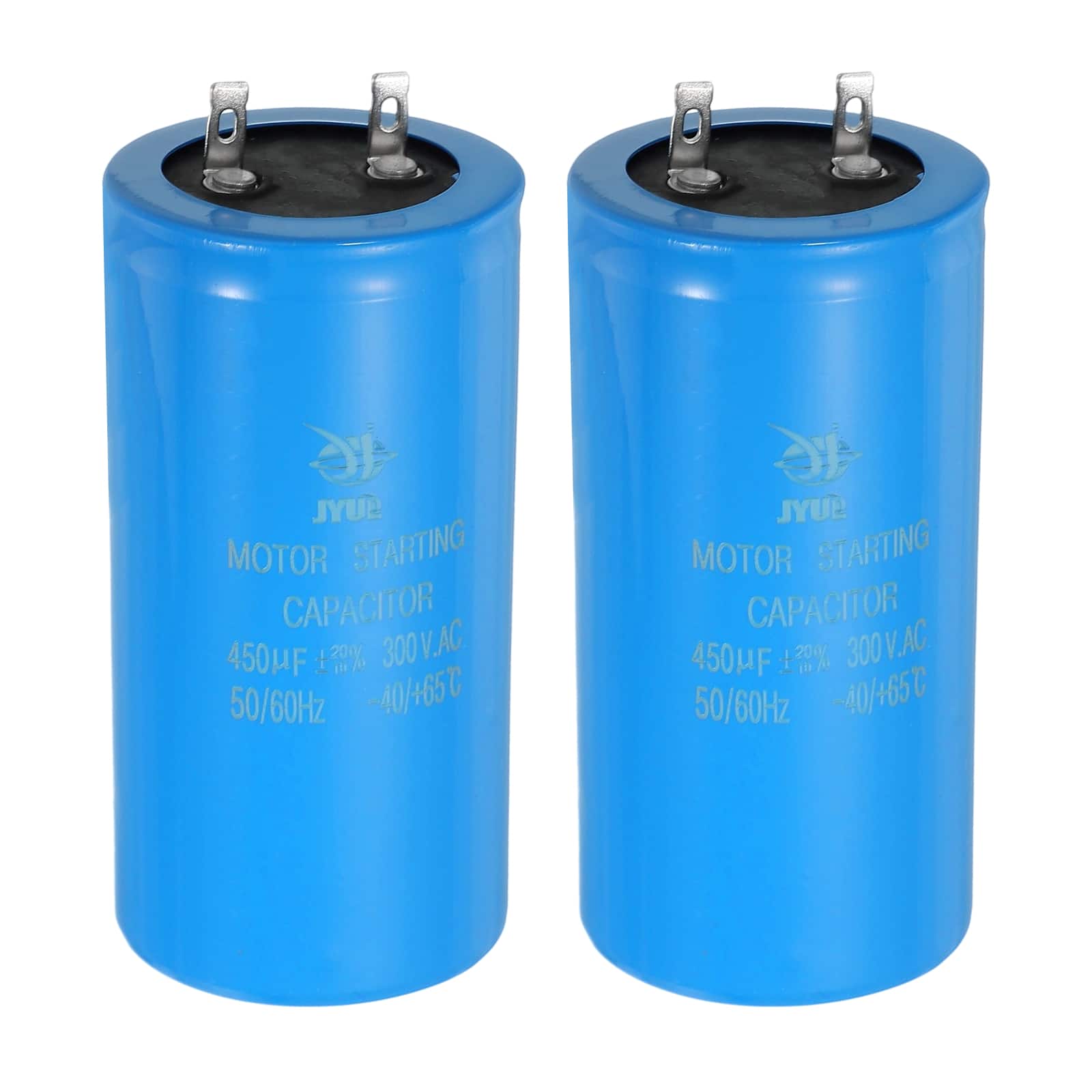Unique Bargains - 2pcs Motor Start Capacitor, 450uf 300V CD60 Starting Running for AC/ Electric Motor