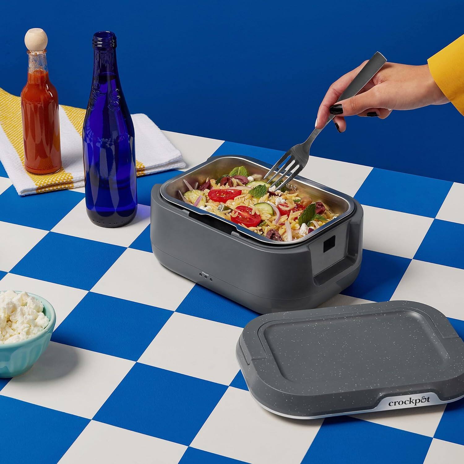 Alt View 6. Crockpot - GO Electric Lunch Box - Mussel Gray.