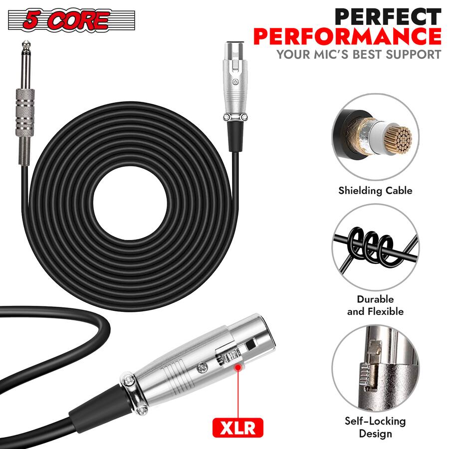 Core Microphone 5 CORE 5Core XLR Microphone Dynamic Mic Karaoke Singing Studio ...
