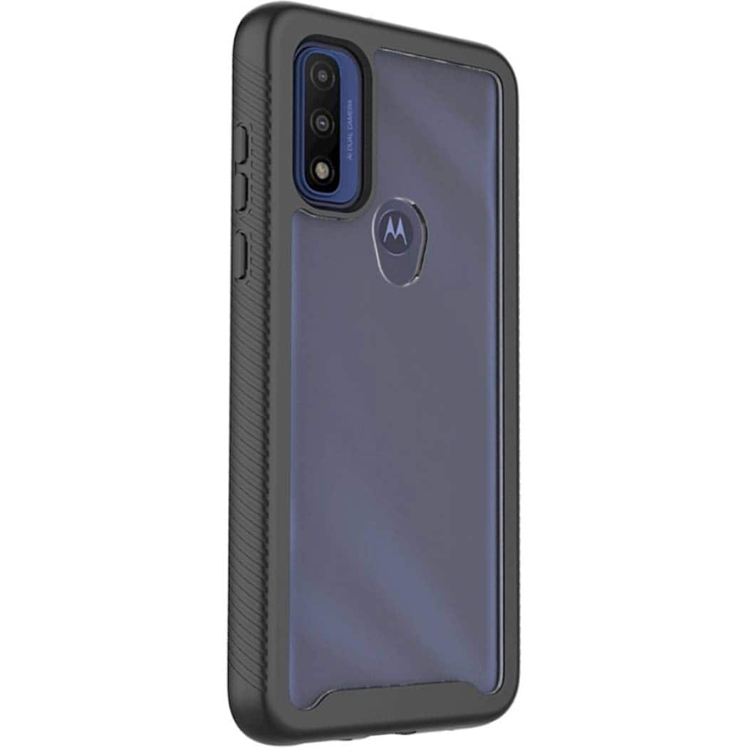 Angle. SaharaCase - GRIP Series Case for Motorola Moto G Pure and G Power 2022 - Black.
