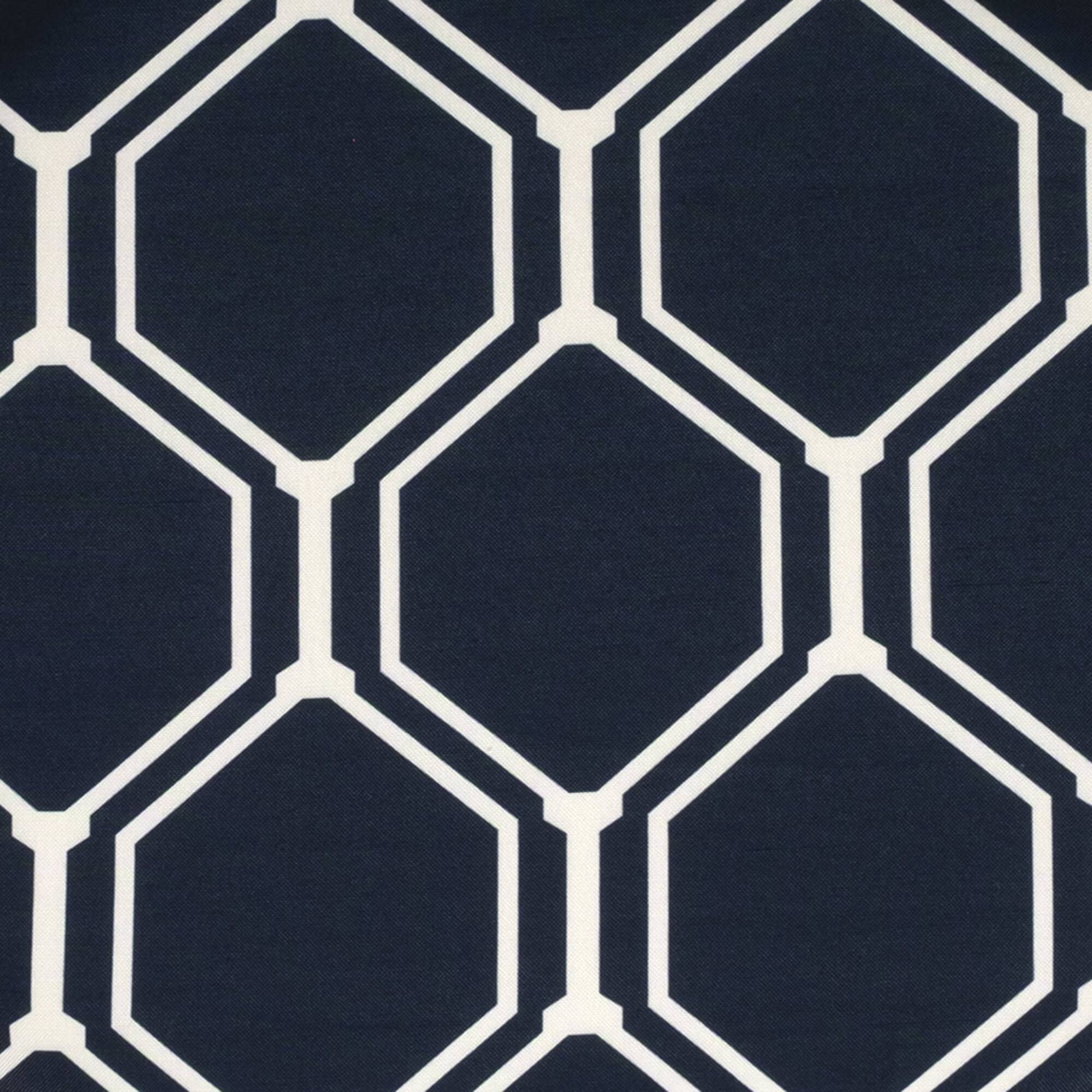 Alt View 1. Sweet Home Collection - Mirage Hexagonal Memory Foam No Slip Back 16" x 16" Chair Pad Cushion, 6-Pack - Navy/White.