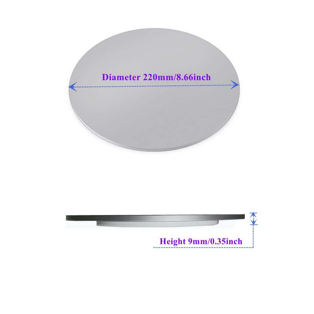 Diameter 220mm/8.66inch  
Height 9mm/0.35inch