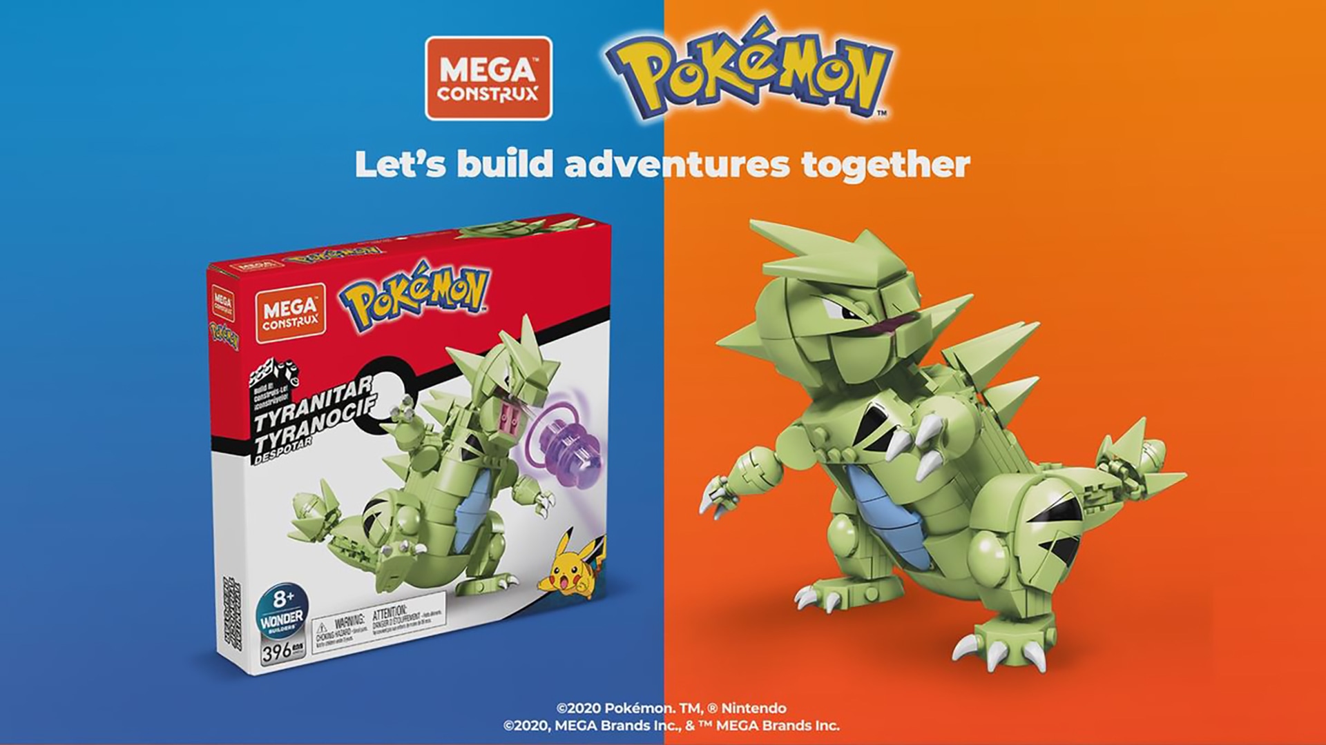 MEGA Construx Pokemon Tyranitar Building Set 396 Pcs GMD32 for sale online 