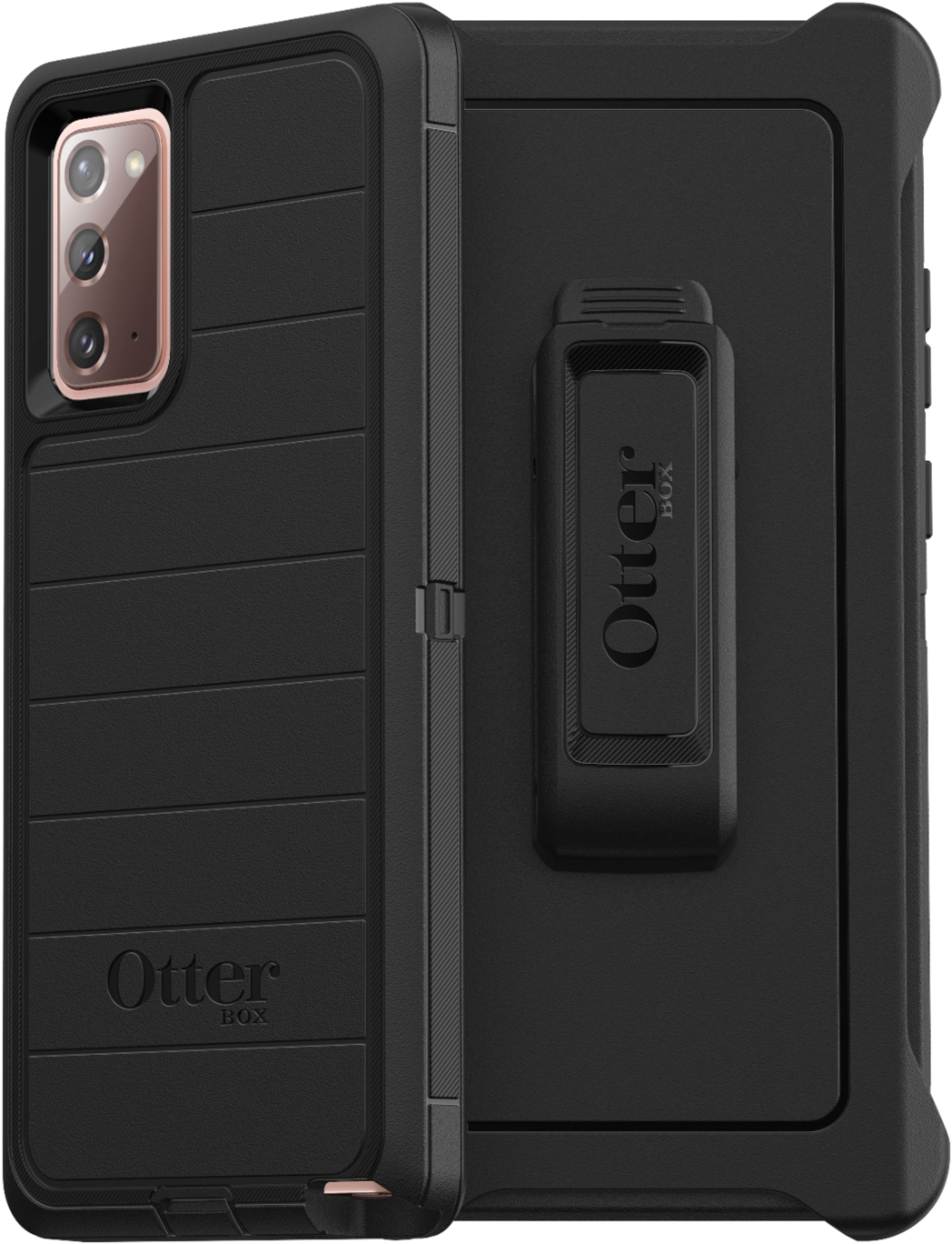 Angle View: OtterBox - Defender Pro Series for Galaxy Note20 5G - Black