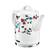 Angle. Bella - 1.5L Ceramic Kettle Butterfly Pattern - White.