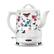 Front. Bella - 1.5L Ceramic Kettle Butterfly Pattern - White.