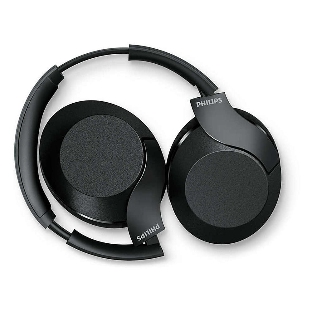 Angle View: Philips - Wireless Over-the-Ear Headphones - Black