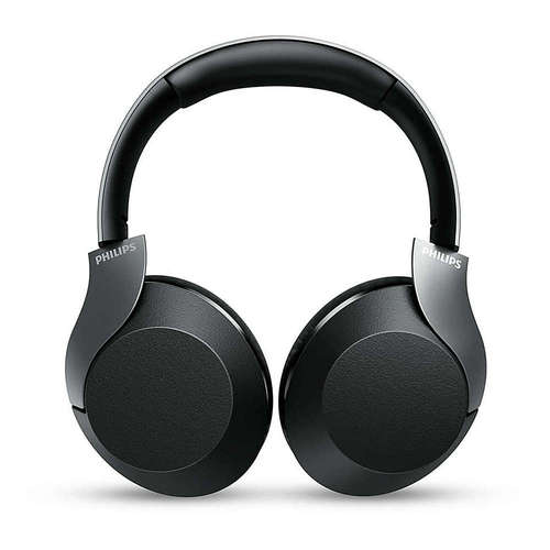 Philips - Wireless Over-Ear Noise Canceling Headphones- Black - Black