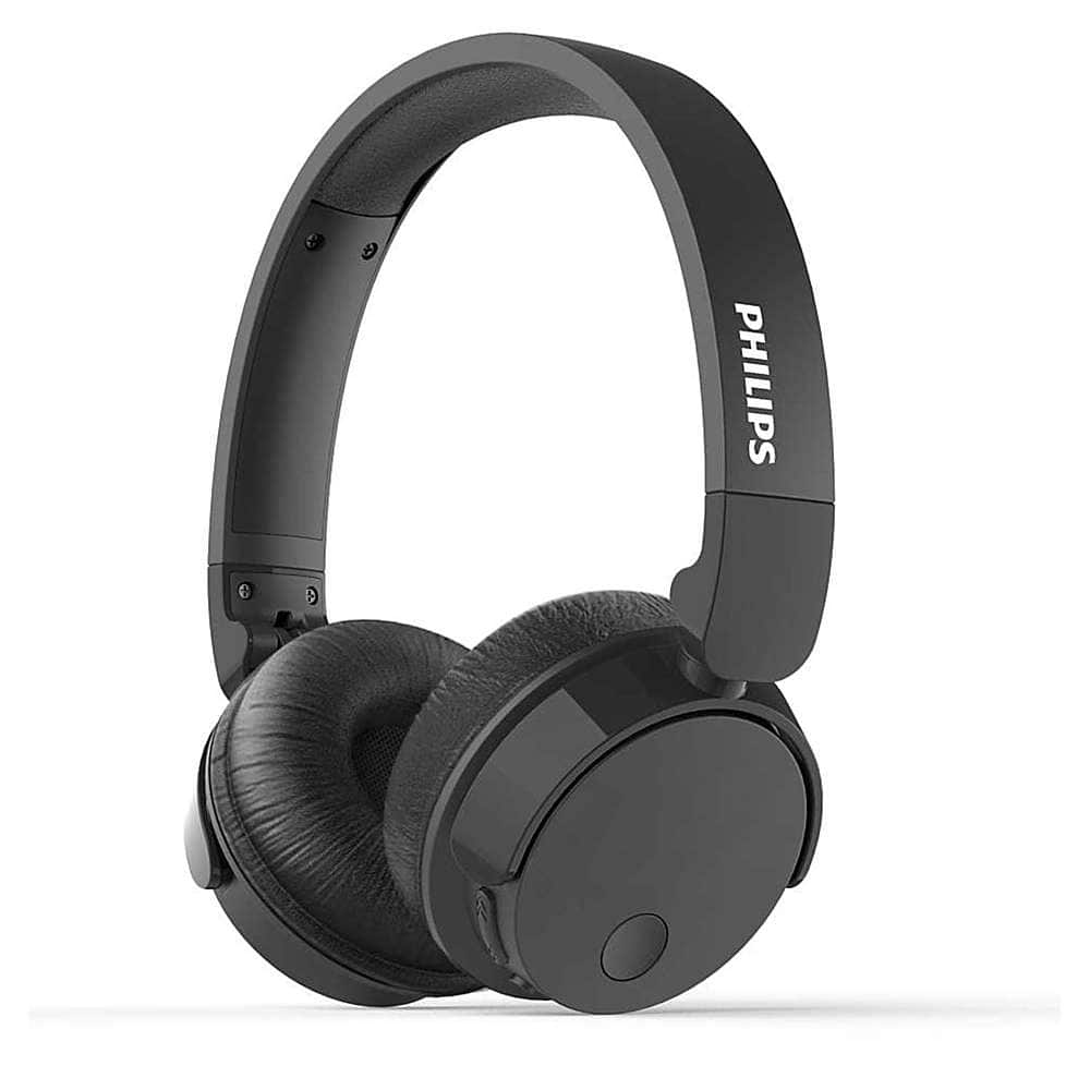 Angle View: Philips - Wireless Noise Cancelling Over-Ear Headphones- Black - Black