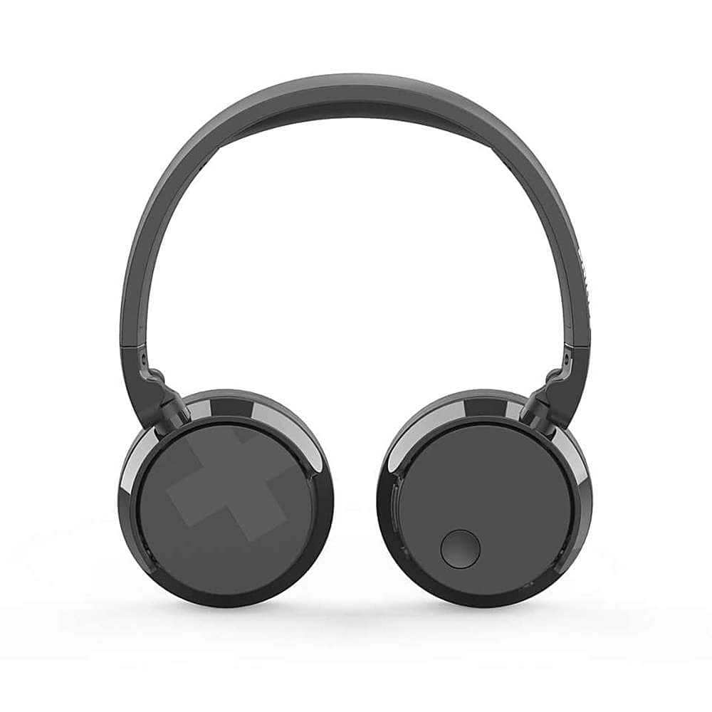 Left View: Philips - Wireless Noise Cancelling Over-Ear Headphones- Black - Black