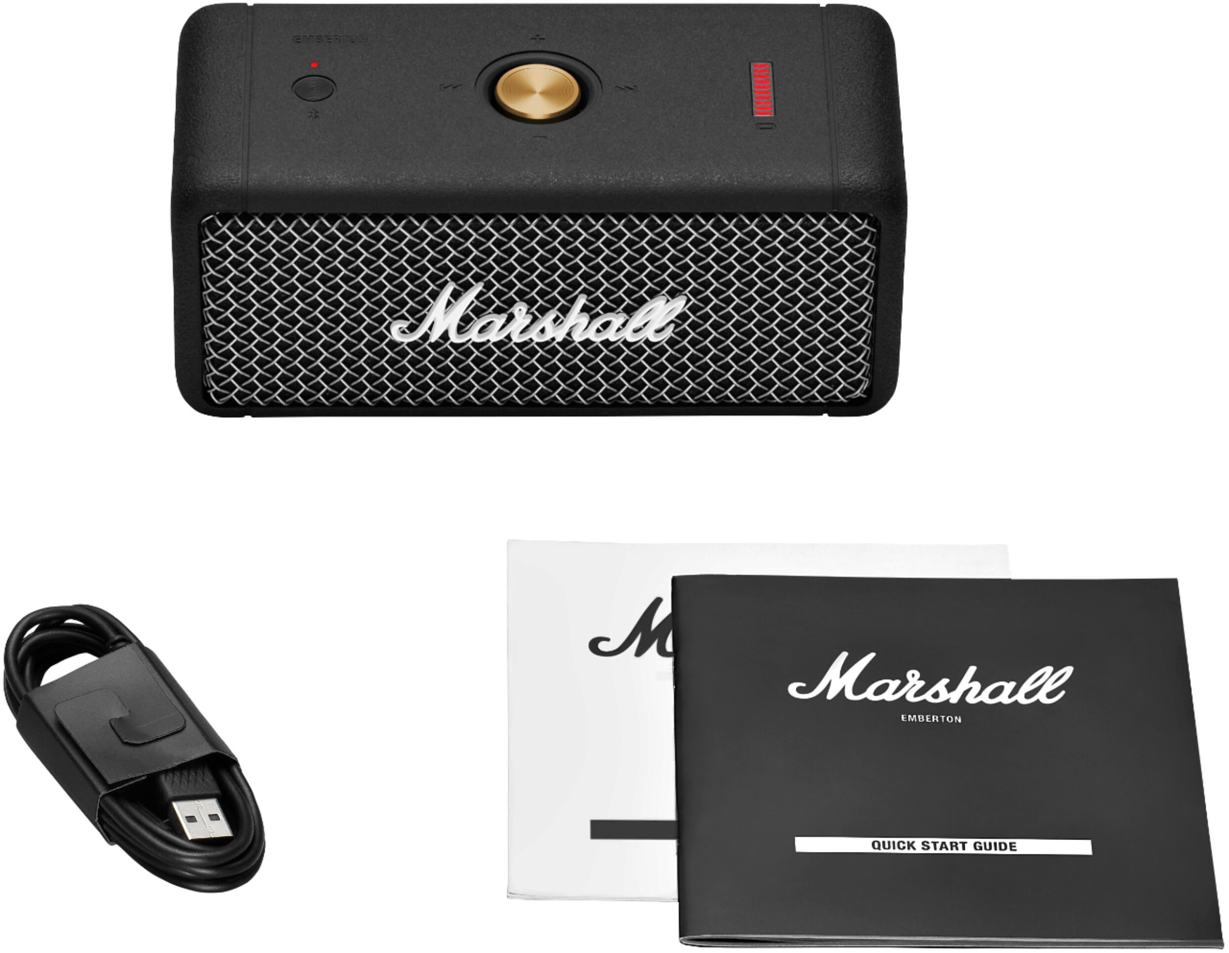 Marshall Emberton Portable Bluetooth Speaker Black 1001908 Best Buy
