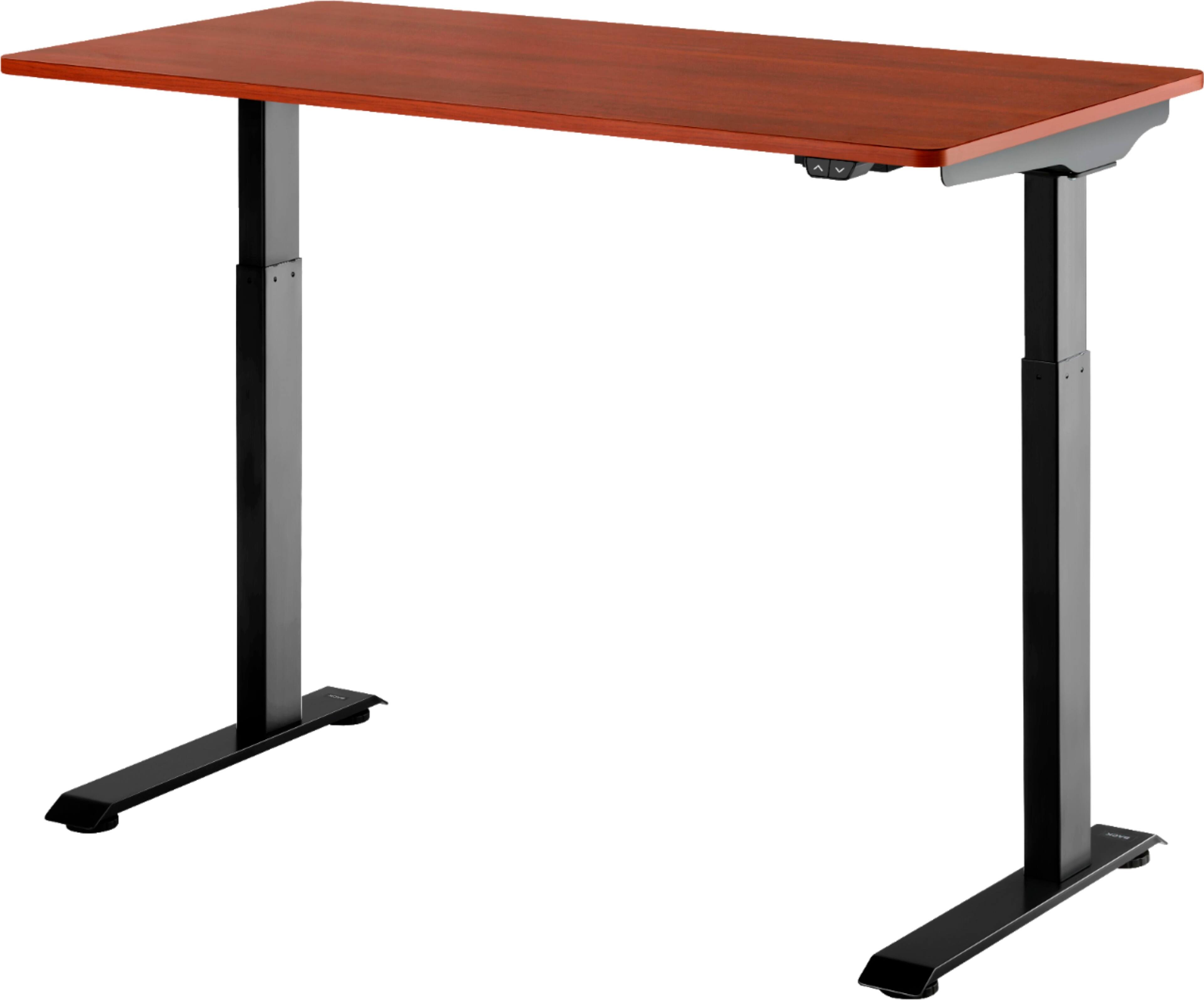 Angle. Insignia™ - Adjustable Standing Desk with Electronic Control - 47.2" - Mahogany.