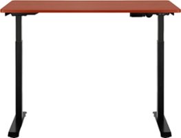 Insignia™ - Adjustable Standing Desk with Electronic Controls - Mahogany - Front_Zoom