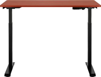 Insignia™ - Adjustable Standing Desk with Electronic Control - 47.2" - Mahogany - Front_Zoom