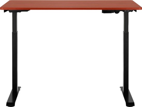 Front Zoom. Insignia™ - Adjustable Standing Desk with Electronic Control - 47.2" - Mahogany.