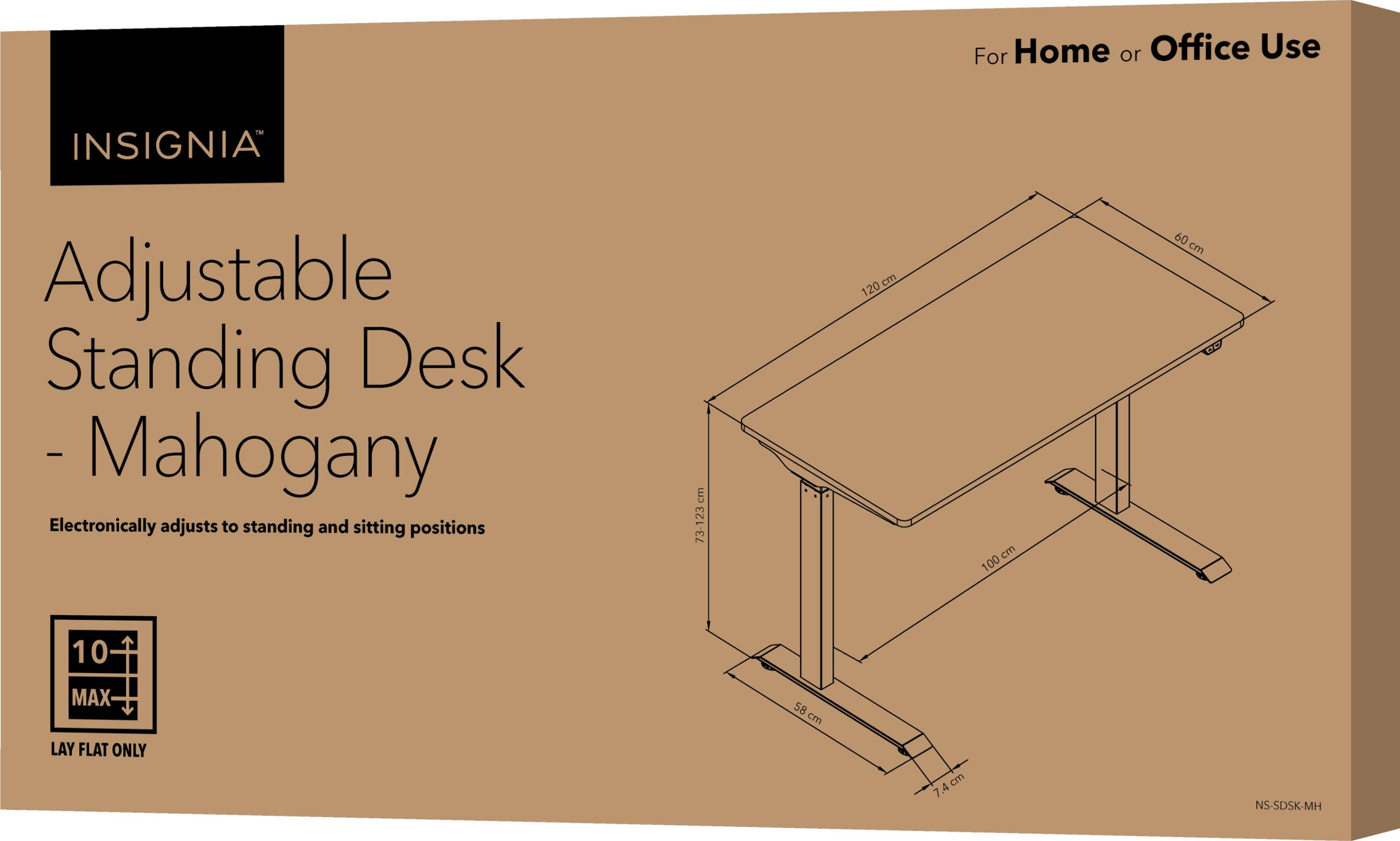 Alt View 18. Insignia™ - Adjustable Standing Desk with Electronic Control - 47.2" - Mahogany.