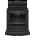 Alt View Zoom 11. GE - 5.3 Cu. Ft. Freestanding Electric Convection Range with Self-Steam Cleaning and No-Preheat Air Fry - Black slate.